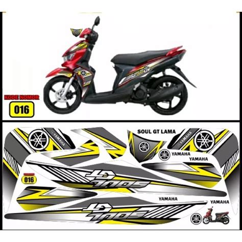 Yamaha Mio Soul Gt Striping Decal Mio Soul Gt Variation Striping Mio