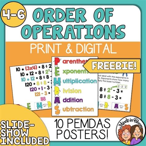 Order Of Operations Freebie Posters Anchor Charts Student 50 Off