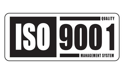 Iso 9001 Quality Management System Vector Illustration In Black