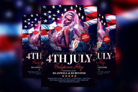 4th of July Flyer PSD Template | Hyperpix