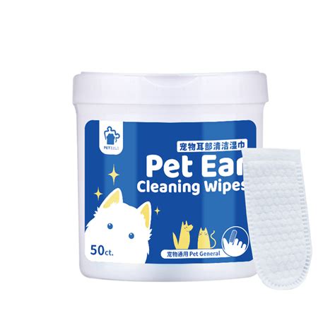 Pet Ear Wipes Ear Care for Dogs & Cats Ear Wax Removal and Ear Mite ...