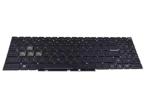 Клавиатура для MSI Bravo 17 C7VE-007XRU ноутбука черная с голубой ...