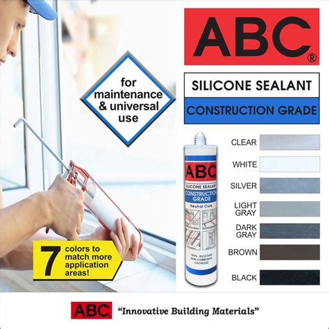 Abc Silicone Sealant Construction Grade Ml Shopee Philippines