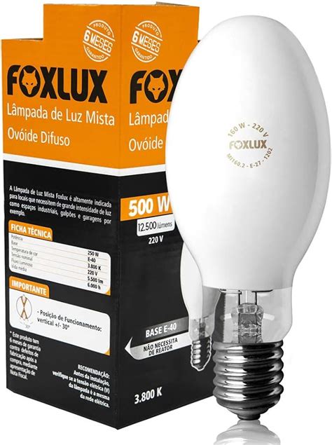 L Mpada De Luz Mista Ov Ide Difuso Foxlux Luz Amarela K