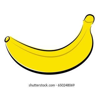 Banana Simple Sign Vector Yellow Icon Stock Vector Royalty Free