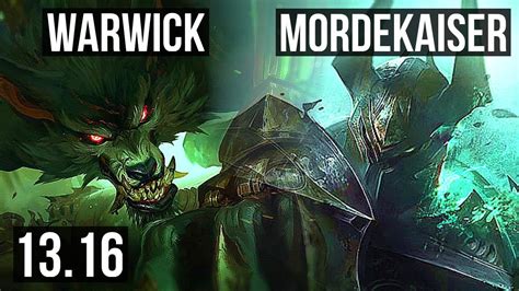 WARWICK Vs MORDEKAISER TOP 6 1 5 1300 Games 1 5M Mastery