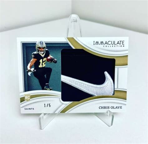 2022 Chris Olave Panini Immaculate Nike Logo Patch SSP D 1 5 NEW