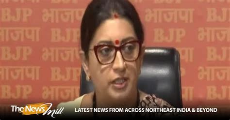 “opposition Running Away From Discussion Over Manipur Issue” Smriti Irani