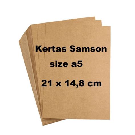 Jual Kertas Samson A5 125 GSM 80 GSM KERTAS KRAFT A5 125 GSM 80 GSM