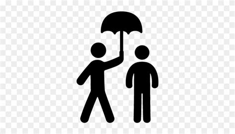 Two People Under An Umbrella Vector Stick Man With Umbrella Free