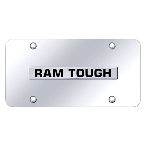 Autogold Ramt N Cc Chrome License Plate With D Chrome Ram Tough Logo