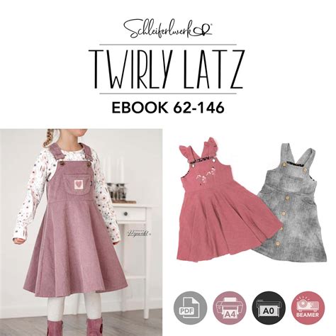 Schnittmuster Twirly Latz Latzkleid F R Kinder Schleiferlwerk