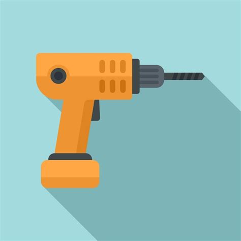 Icono De Taladro El Ctrico Ilustraci N Plana Del Icono De Vector De