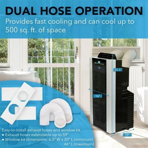 Dual Hose Portable Air Conditioners The Home Depot