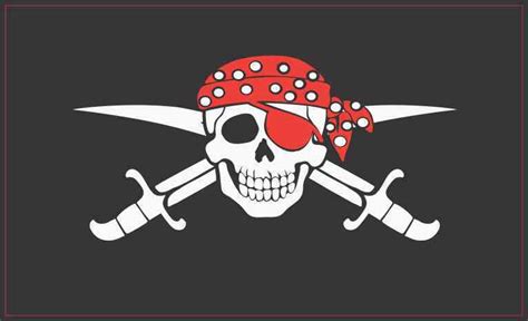 5in X 3in Red Bandanna Jolly Roger Flag Magnet Pirate Car Bumper Magnets