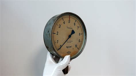 Old Manometer Large Pressure Gauge Air Pressure Instrument Vintage