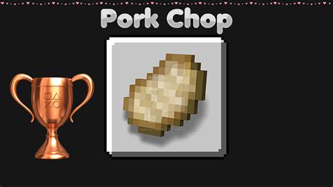 Minecraft Trophy Pork Chop Thumbnail By Pinkcoffeelove On Deviantart