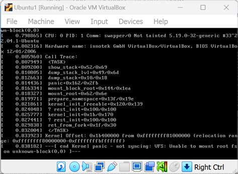 Virtualbox Keep Getting End Kernel Panic Not Syncing Unable To