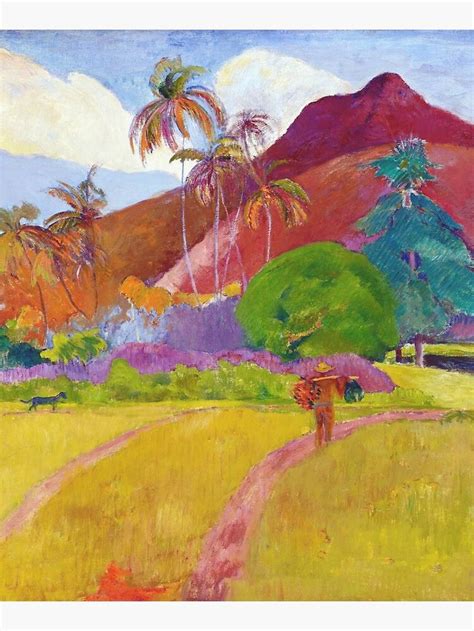 Paul Gauguin Tahitian Landscape Mounted Print For Sale By