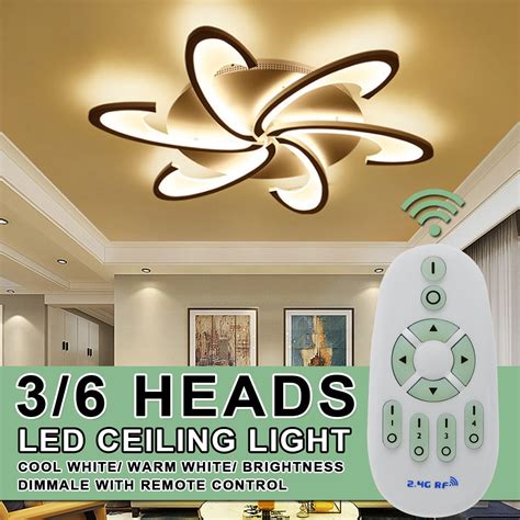 Flush Mount Ceiling Light With Remote Control Shelly Lighting