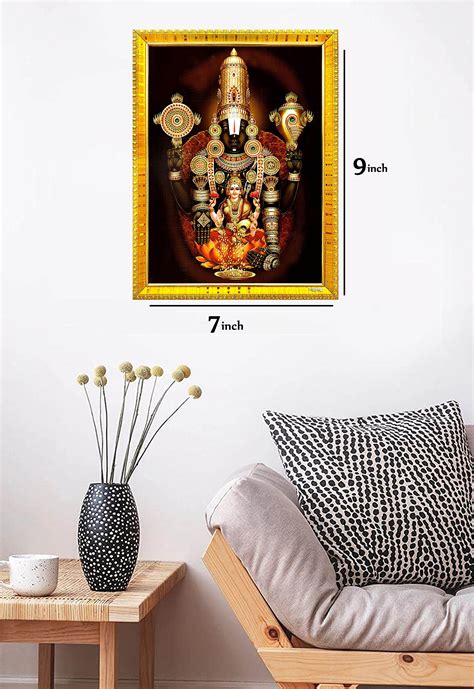 Lakshmi With Venkateshwara Swamy Photo Frame For Wall Table Pooja