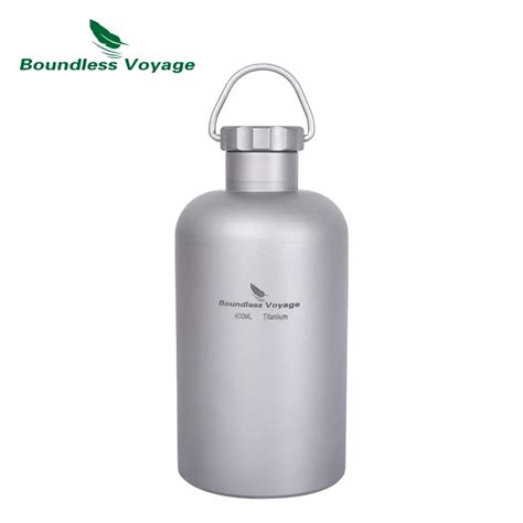 Boundless Voyage Titanium Water Bottle With Lid Outdoor Camping Cycling