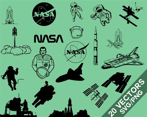 Nasa Vector Pack Svg Png Nasa Clip Art Digital Files Cricut Files