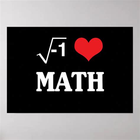 I Love Math Poster Zazzle