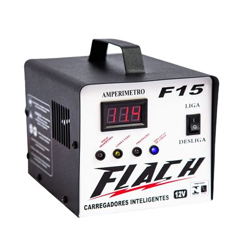 Carregador De Bateria 15 Amperes Inteligente 12v F15 Flach Loja Brafer