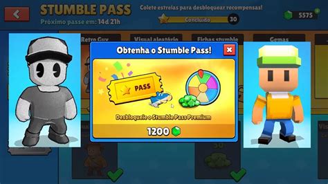 COMPREI O PASS DO STUMBLE GUYS TORTA E JOGUEI A SKIN DO