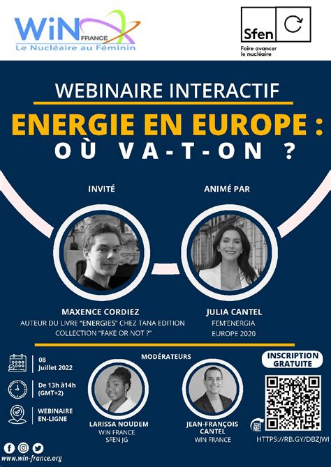 Le 8 juillet webinaire LEnergie en Europe où va t on WiN France