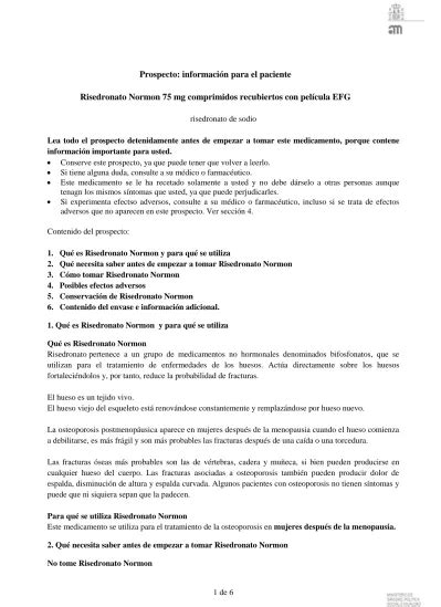 Prospecto Informaci N Para El Paciente