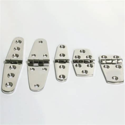 Polished Stainless Steel Marine Grade Boat Hinge Hardware Heavy Duty