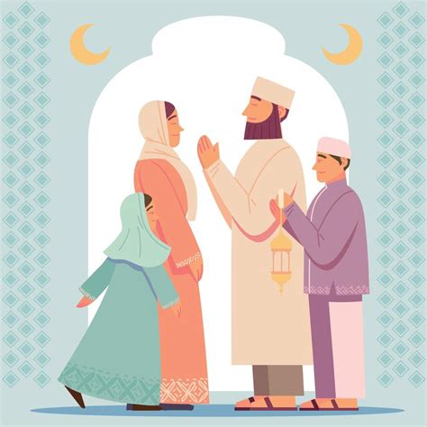 family and muslim culture 13831213 Vector Art at Vecteezy