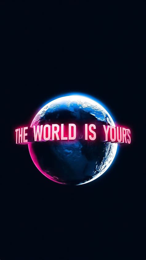 The World Is Yours Logo On A Dark Background