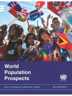 Key Findings Wpp Final United Nations Population Key