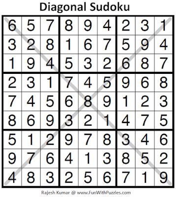 Diagonal Sudoku (Daily Sudoku League #176)