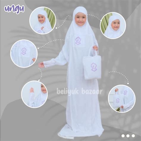 Jual Mukena Anak Remaja Hadramaut Terusan Bali Terompah Polosan Warna