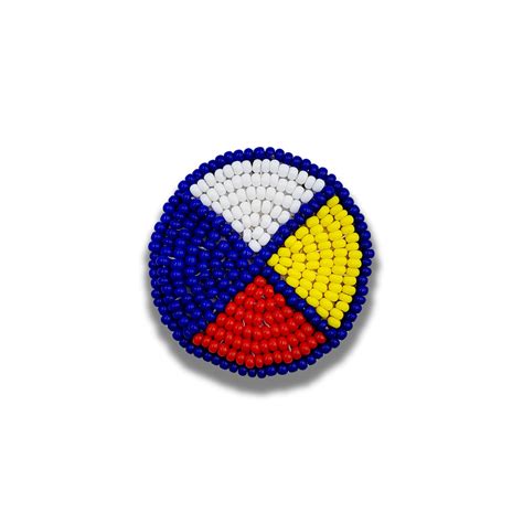 Blue Medicine Wheel Pin Tribal Roots Inc