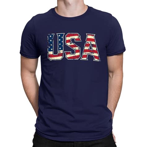 Dyfzdhu Independence Day T Shirts For Men Summer D Digital Printing T