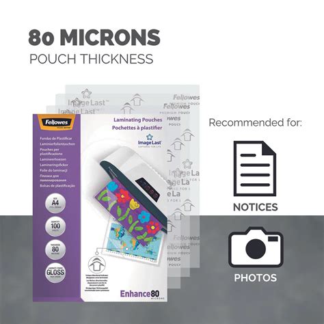 Fellowes A Micron Laminating Pouch Pack Of