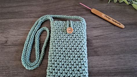 Easy Crochet Phone Bag Tutorial For Beginners Step By Step Crochet Tutorial Crochet Phone