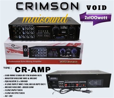 Jual AMPLIFIER CRIMSON CR VOID AMPLI CRIMSON CRAMP VOID CRIMSON