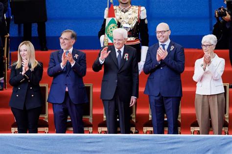 Giorgia Meloni Ignazio La Russa Sergio Mattarella Lorenzo Fontana