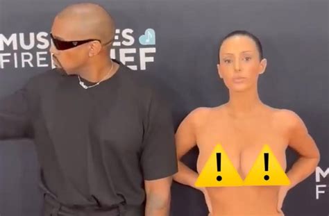Kanye Ye Wests Wife Shocks Onlookers Shows Up To Grammys Red Carpet Completely Nude VIDEO