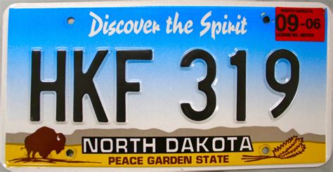 2006 North Dakota License Plate (HKF 319)