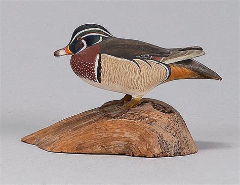 Lot MINIATURE WOOD DUCK DRAKE By Harold Gibbs Of Barrington Rhode