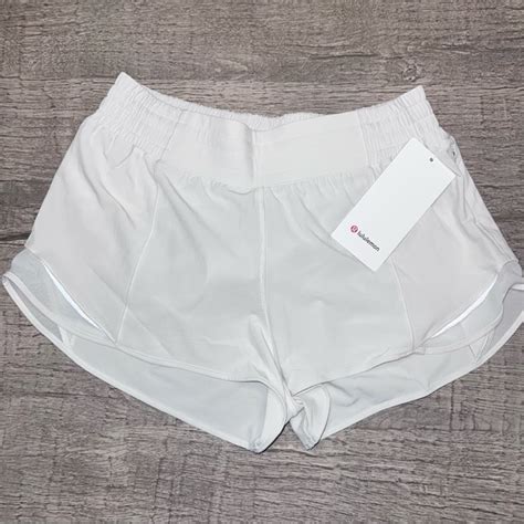 Lululemon Athletica Shorts Nwt Lululemon Hotty Hot Shorts High Rise 25 Lined Size Bone Off