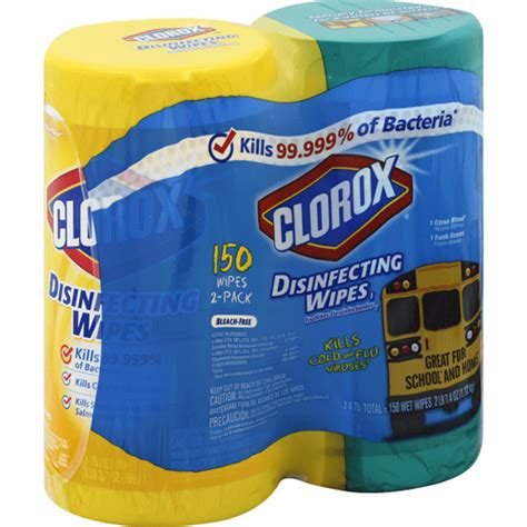 Clorox Disinfecting Wipes Citrus Blend Fresh Scent 2 Pack Cleaning Wipes Price Cutter