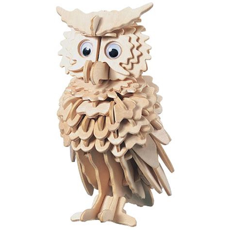 3d hibou en bois puzzle enfants d enfants de jouets prédécoupé bois